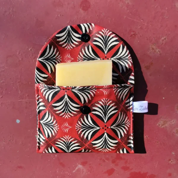 Pochette à savon motifs floraux