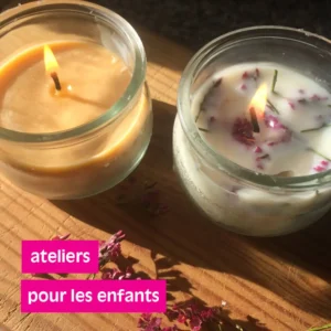 Ateliers bougie et cosmétiques pour les enfants